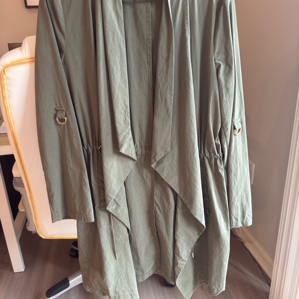 Zara Olive Green Trench Coat
